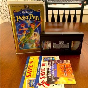 Peter Pan VHS 45th Anniversary Limited Edition Walt Disney Complete Clamshell